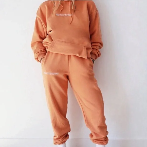 RARE prettylittlething embroidered tracksuit hoodie